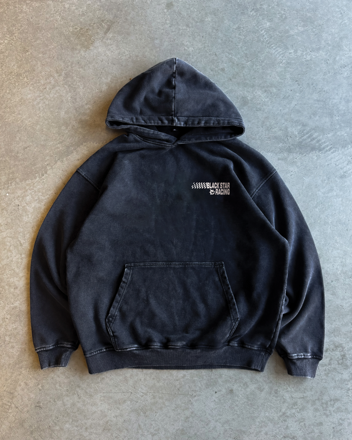BLACK STAR RACING ACID WASH HOODIE